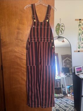 Big Bud Press Striped Brown and Black Overalls